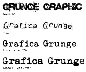 esempi fonts grunge